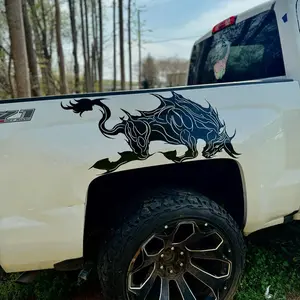 Mad Bull Decal Truck Car Exterior Accessory Decal Sticker - 4 Sizes Available  - Outdoor Car Truck Vinyl , 7+ Years Lasting - Step-by-Step Instructions Included - Easy Apply stickers