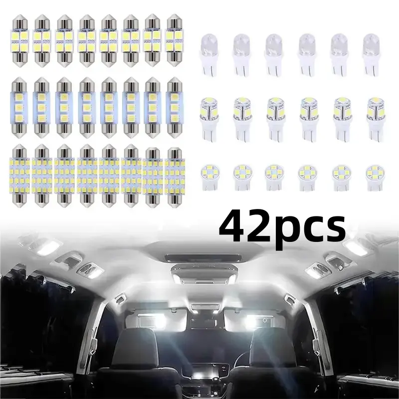 70 & 42 Pcs Interior Car Lights, Super Bright White Dome Map Tail Cab Lights Bulb Kit Set , Light 31 36 41 mm 12v De3175 6411 T10 2825 6612f 6615f for Dome Map Read Door Trunk Glove Box License Plate Cargo Courtesy(White)-MM1