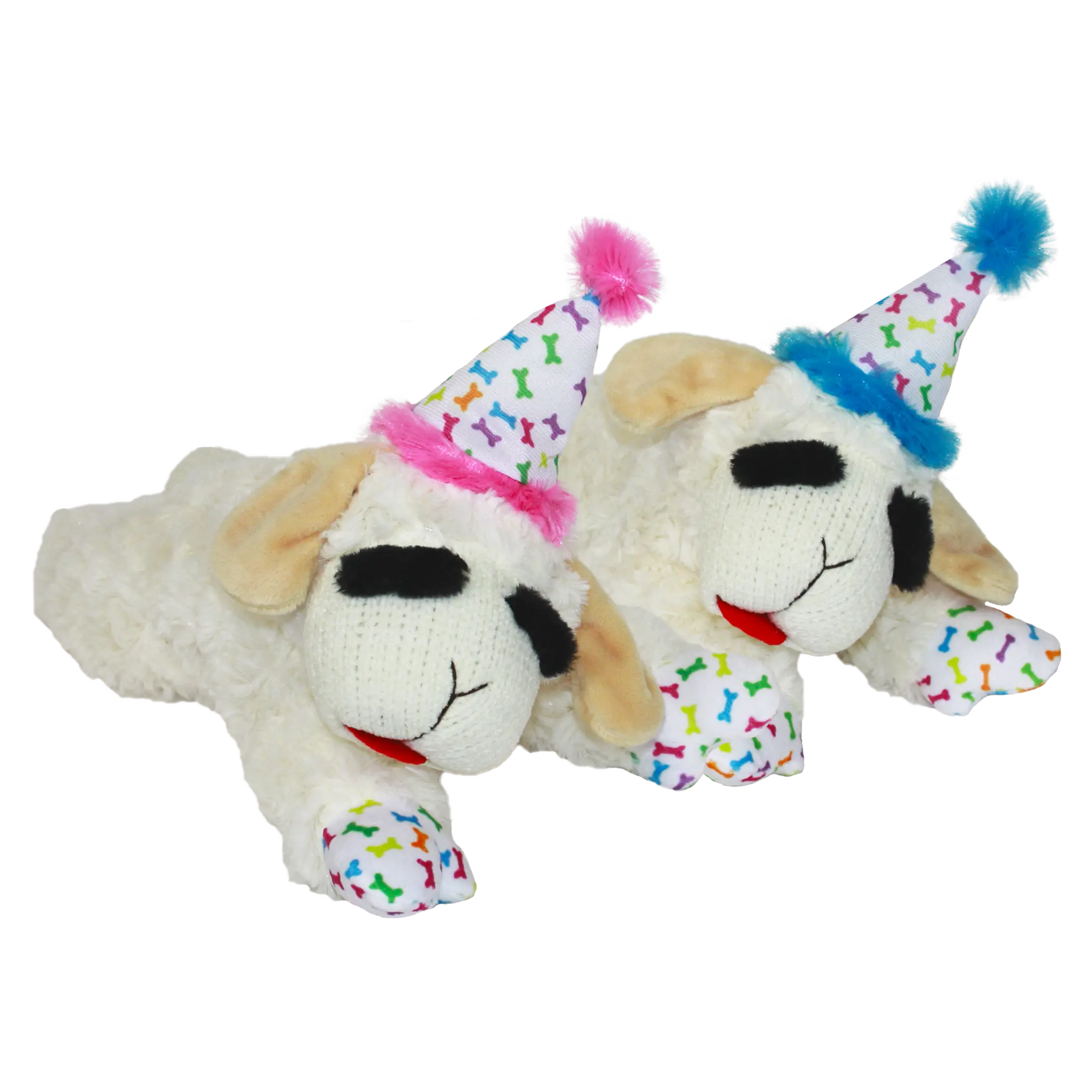 Multipet Lamb Chop® w/ Birthday Hat  - Assorted Colors 4"
