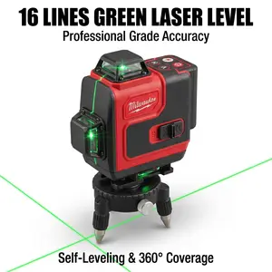 Milwaukee 16-Line Laser Level Kit 2026 With Battery Charger Construction Alignment Tool family outing