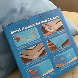 Anti-Slip Bed Sheet Clips 4-Pack Upgraded Lock for Bed Corners Keep Sheets Tight All Night Sheet Holders for Bed Corners