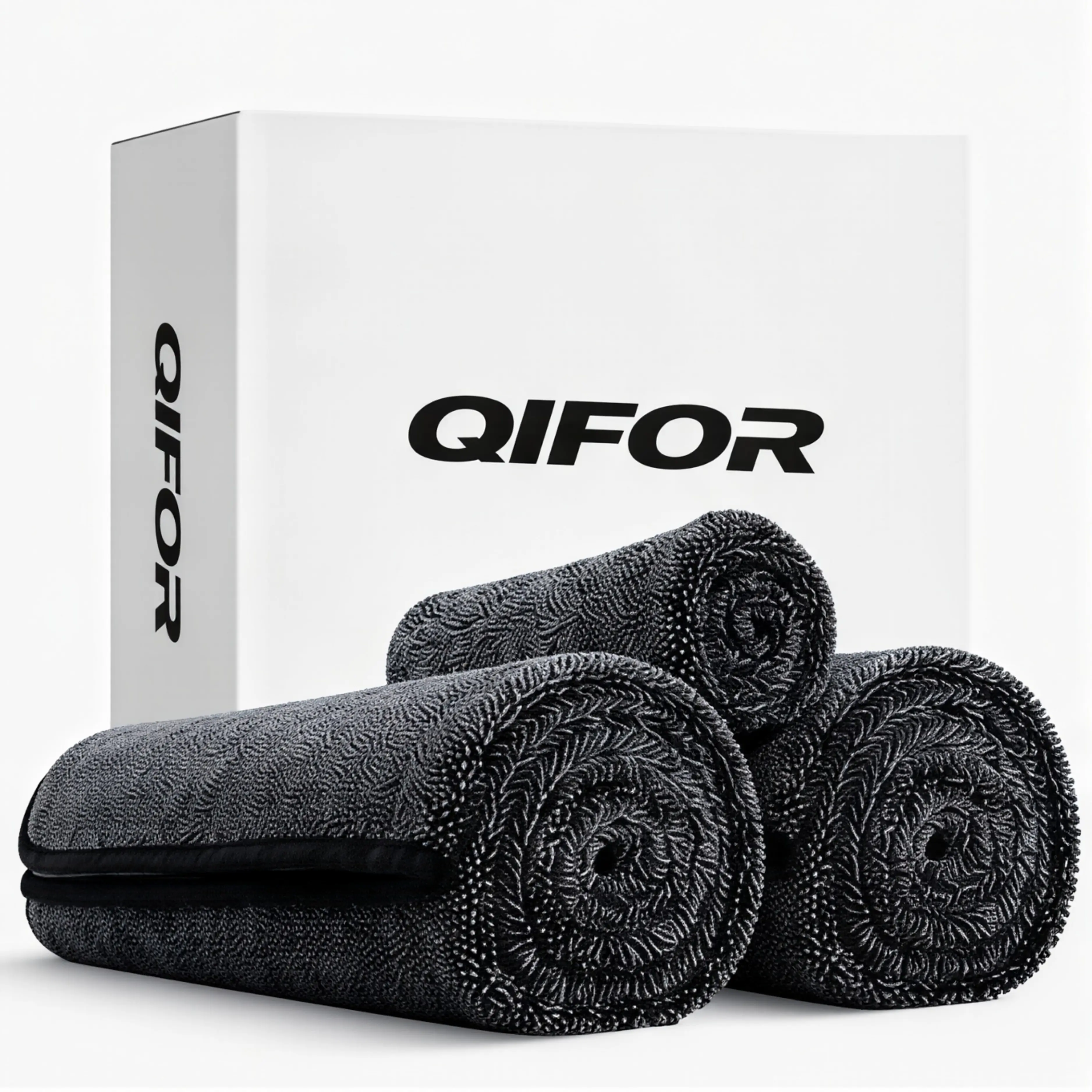 QIFOR Full-sized Drying Towel, 16x24“ /24x71“ Dual Sided Microfiber Car Cleaning Towel with Twisting Yarn Technique for SUVs, 1400GSM Super Absorbent, Scratch-free, Quick-dry, Machine Washable