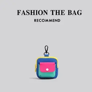 New Dopamine Storage Bag, Unique Coin Purse, Portable Mini Cute Colorblock Fashion Zipper Earphone Case Headphones, Stylish and Compact Design