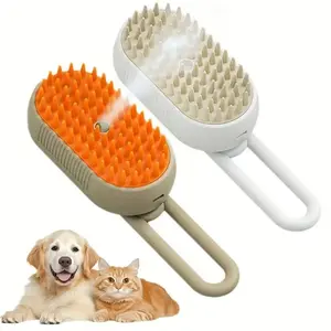 Cat Steam Brush, New Year Pet Steam Grooming Comb, 3-In-1 Cat Steam Brush, Suitable for Cats & Dogs, Pet Care Tool, Shedding Brush