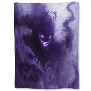 Creepy blanket oF dark entity, soFt and warm Flannel blanket For Halloween decor, travel  outdoor , cozy blankets For adults, women men