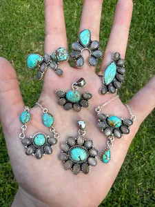 Mine 8 Turquoise and Chocolate Moonstone Sterling Silver Necklace, Ring, or Pendant