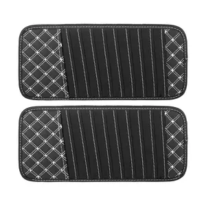 2pcs Car CD Visor Storage Cases Vehicle Sun Visor Organizer with 10 DVD Storage Sleeves