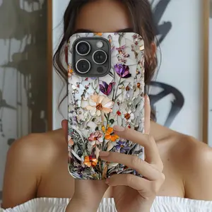 Mosaic Embossed | Vintage Botanical 2-in-1 Phone Case with a durable, shock-absorbing, stylish design. Compatible with Iphone 11, 12, 13, 14, 15 and 16 Pro Max and Pro Plus Series A creatively designed new phone case, perfect as a gift for your friends.