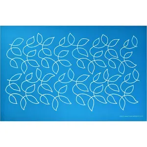 Large Meandering Leaves Edge to Edge Full Line Stencil, Continuous Line Template for Free Motion Domestic Hand Long-Arm Quilting (30462)