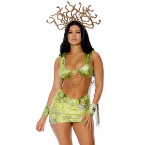 Forplay Women's Halloween Set in Stone 4-Piece Women's Sexy Medusa Costume
