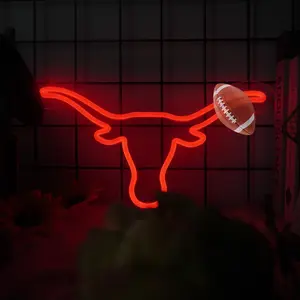 Football Neon Light for Man Cave, Birthday Gifts for Men, Neon Sign for Wall Decor, Football Team Sign for Bar Dorm Party Game Room Decoration