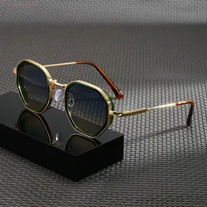 Unisex Steampunk Polygonal Sunglasses, Luxury Metal Frame, High-End Trendy Edgy Sports Eyewear, Ideal for Streetwear, Photo Shoots, All-Season Outdoor Activities
