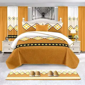 15 pieces- king size Priscilla Floral Bedding Set with Rustic  Comforter and Matching Curtains for Cozy Bedroom Decor