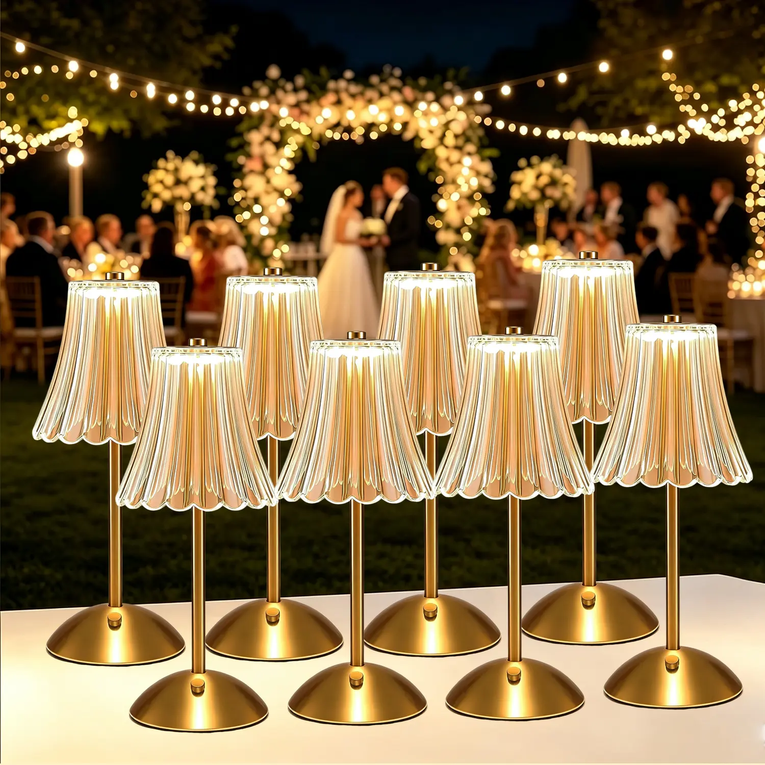 Rechargeable Cordless Crystal  Table Lamp Lights for Bedroom, Battery Powered Touch Control LED Lamp, 3 lights for bedroom Color Dimmable Small Light for Home Decor and Wedding Banquet Party