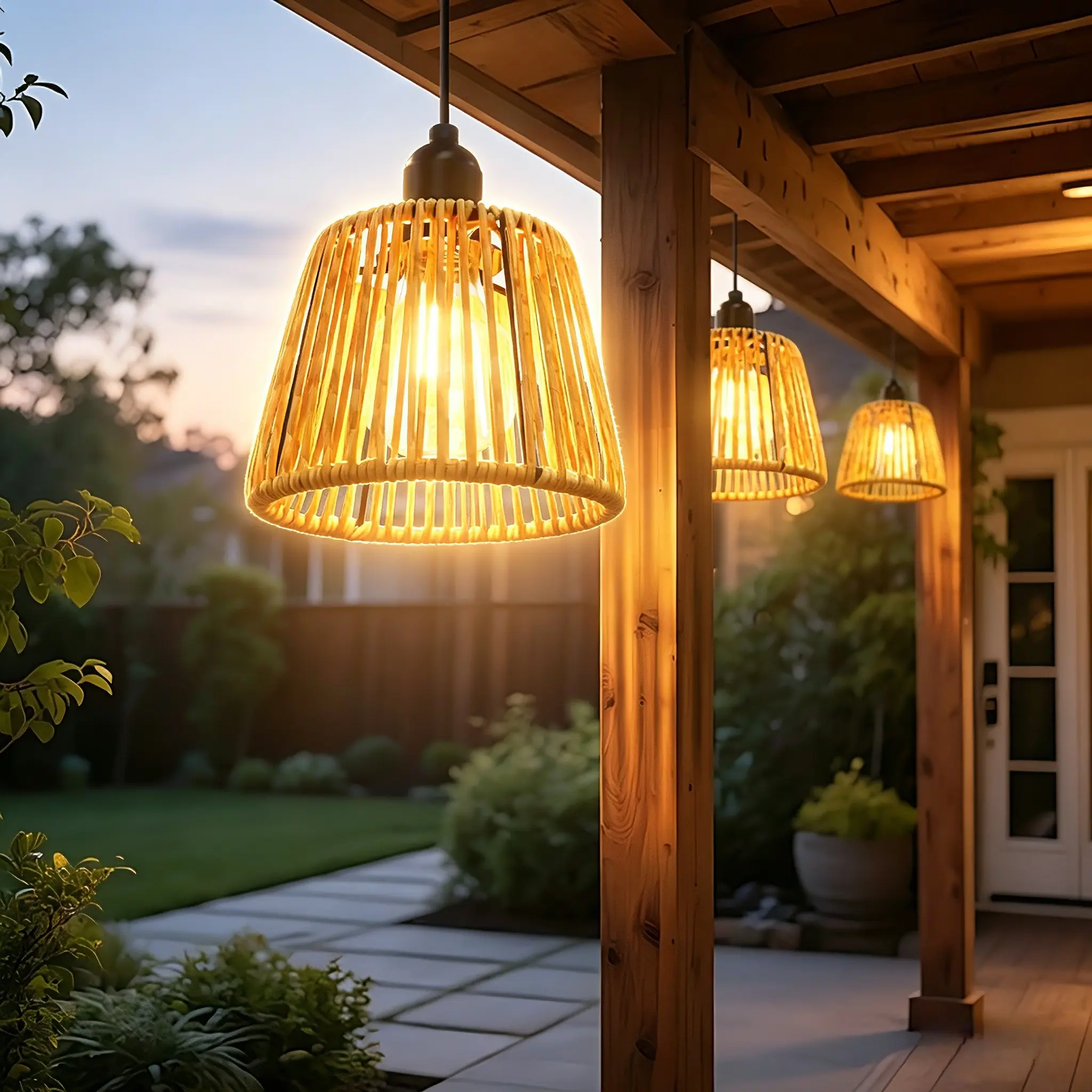 Handmade Woven Pendant Light, Decorative Lighting, Home Decor Lighting, Ideal for Study Room, Bedroom, Living Room, Corridor, Garden, Ip44 Outdoor, Battery Powered, Perfect Gift