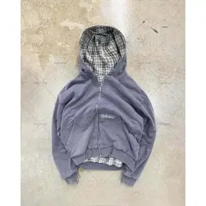 NewHarajukuStrtwearVintageOversizedZipperHoodieMenY2KAmericanHip-hopFashionRockVersatileLooseSweatshirtWomen