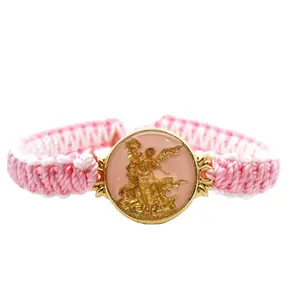 St Michael Pink White Plated Bracelet
