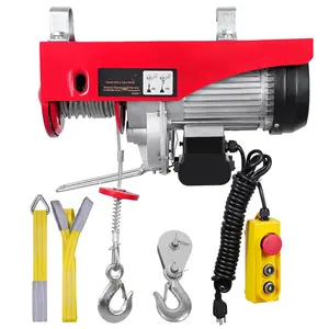 Electric Hoist, 440Lbs Capacity Garage Hoist With 14Ft Wired Control, 110 Volt Electric Hoist Winch, 40Ft Single Cable Lifting Height, Pure Copper Motor, Emergency Stop Switch, Industrial Grade Lift Equipment For Home Garage Use