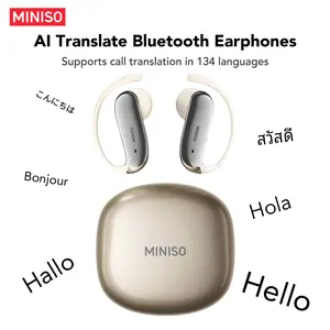 MINISO MS218 Ear Buds - Bluetooth Headphones withZero-Gravity Titanium Ear-Hook Design, Noise Isolation,145H Playtime Wireless Earbuds Headset Bluetooth 6.0,IPX5 Waterproof & Sweatproof, Ideal for Travel &Electronic Gifts for Men and Women