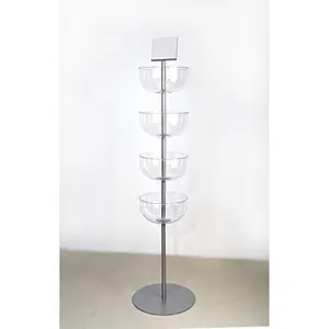 65.5 in. 4 Tier Acrylic Bowl Display