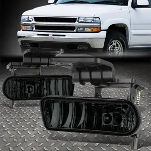 FOR 99-02 CHEVY SILVERADO 00-06 SUBURBAN TAHOE SMOKED LENS BUMPER FOG LIGHT LAMP