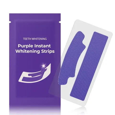 Gentle Purple Teeth Whitening Strips for Adults, 14 Pairs (28 Pcs) Non-Sensitive Brightening Strips for Office & On-the-Go Whitening, Stain Removal & Pearly Whites Correction