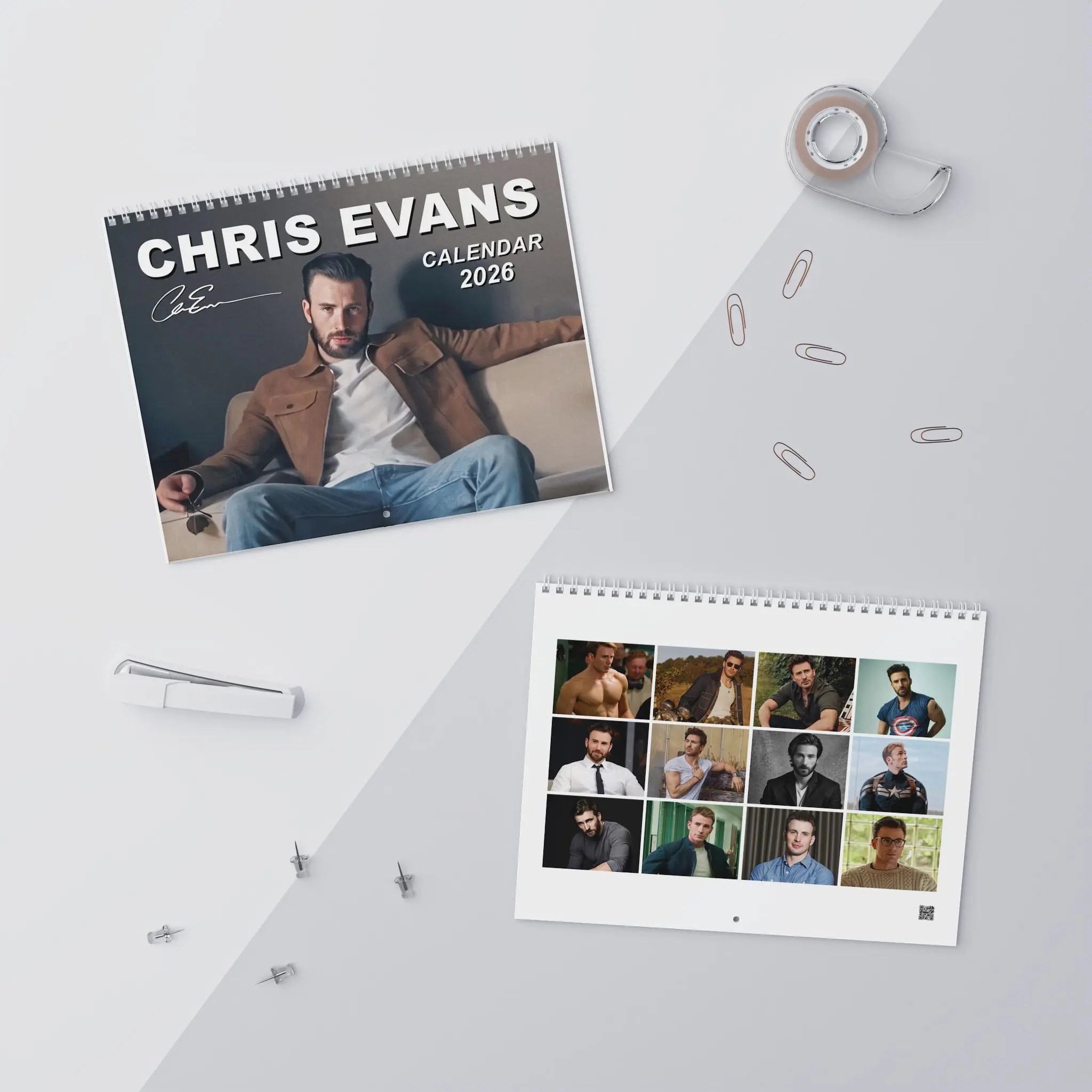 Chris Evans 2026 Wall Calendar – Exclusive Photo Collection for Fans & Movie Lovers