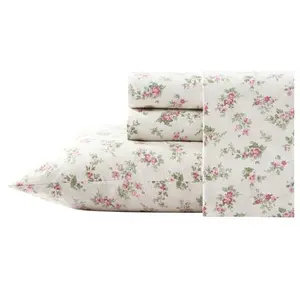 Laura Ashley Audrey Pink Queen Sheet Set