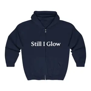 Unisex 'Still I Glow' Zip Hoodie - Cozy Everyday Essential, Perfect Gift for Friends, Casual Style, Motivational Wear, Perfect for All [...]