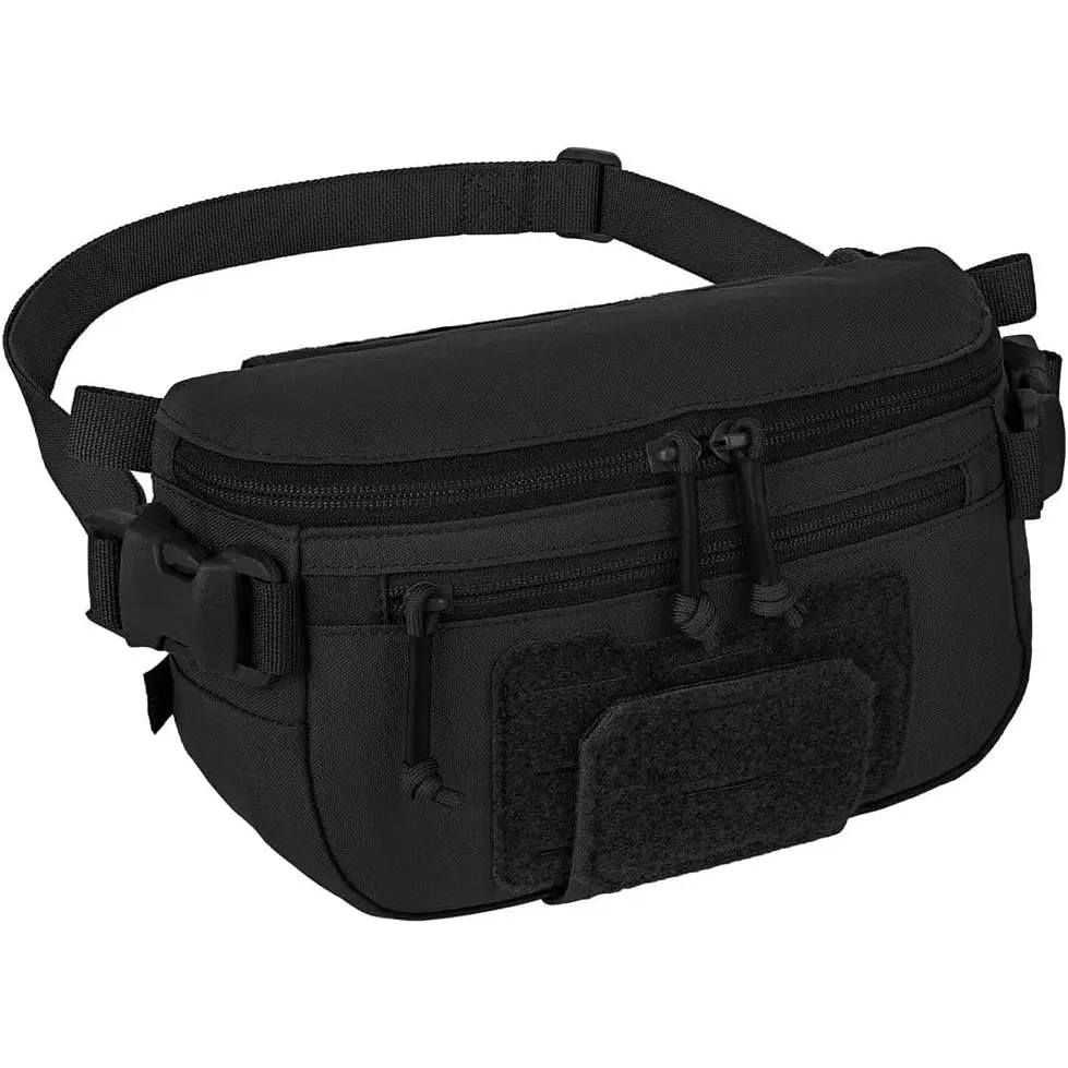 KRYDEX Tactical Pouch, 3-in-1 Convertible Dangler Carrier Drop Pouch, Multi-Function Sling Bag/Waist Fanny Pack/Lower Abdominal Pouch