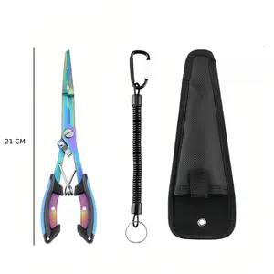 3-in-1 Colorful Multifunctional Fishing Pliers: Integrates Line Cutters and Split Ring Pliers; Suitable for Freshwater and Saltwater Fishing; A Perfect Gift Designed with Anglers in Mind
