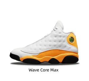 Retro Basketball Kicks in Crisp White & Warm Orange Tones