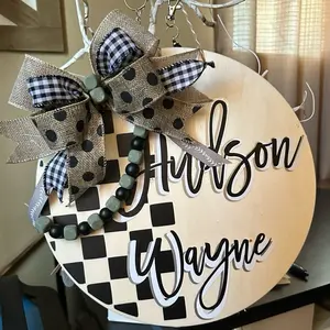 Baby Boy Door Hanger!! Super cute Baby Door Hanger made custom to order Boy or Girl
