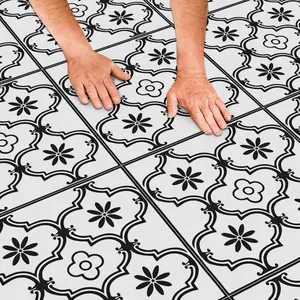 Self-Adhesive Vinyl Floor Tiles, 7.87x7.87 Inch, Waterproof & Scratch Resistant, Easy Peel-And-Stick Design, Ideal for Kitchen/bathroom/living Room