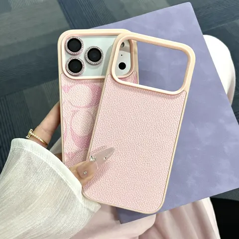 High-End Leather Smartphone Cover - Protective, Shockproof, Unisex, Patterned Multi-Model Case for iPhone 17,16,16 Plus,15,15 Plus,14,13,12,11 Pro Max,12 Pro