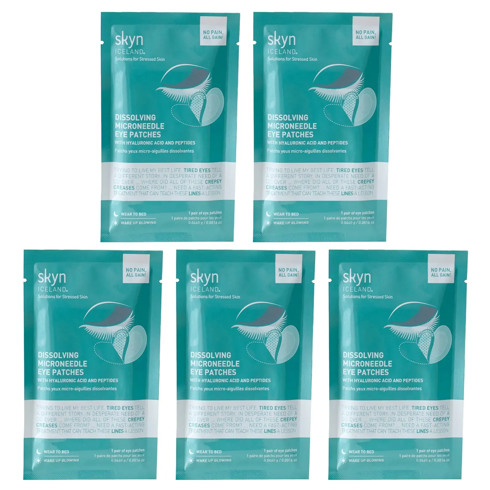 Skyn Iceland Dissolving Microneedle Eye Patches, 5 Pairs