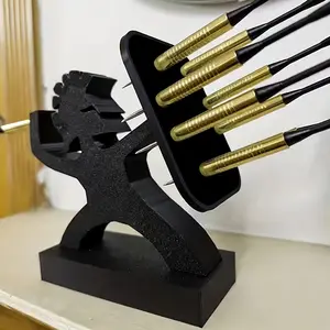 Spartan Warrior Dart Rack & Spear Display, Creative Vintage Desktop Decor, Darts Organizer with 9 Slots, Display Holder, Display Shelf, Ideal Gift
