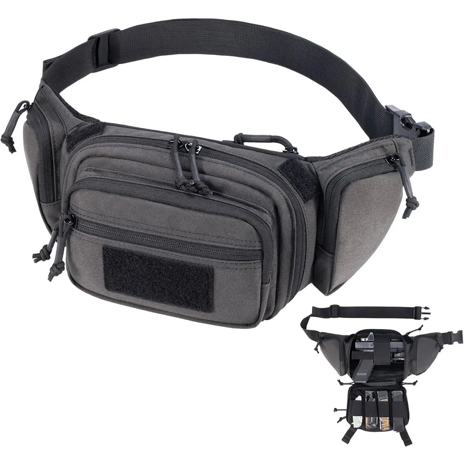 Tactical Concealed Carry Waist Bag for Men and Women, Low-Profile 500D Nylon Hip Pack with Pistol Holster, Lightweight and Anti-Scratch for Outdoors and Hiking, Sports, Female