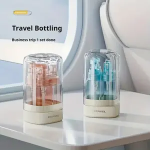 Luxury Portable Compact Travel Refillable Set, Beauty Organizer, Makeup Container Set, Durable and Hygienic Leak-Proof Plastic Bottles with Precision Pump Sprayer, Tsa Approved, Suitable for Liquids & Skincare