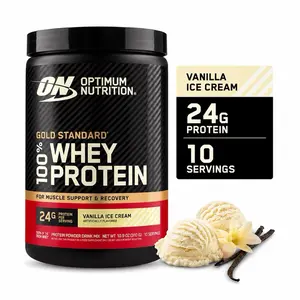 OPTIMUM NUTRITION Gold Standard 100% Whey Protein Powder, vanilla Flavor, 24g Protein, 10 Servings, Whey Isolate-Infused, Banned Test-Free Dietary Supplement for Muscle Support & Recovery (Health, Fitness)