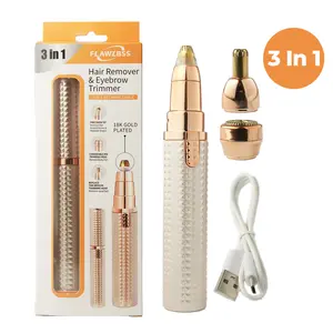 3-in-1 body&facial & eyebrow hair trimmer  Electric Eyebrow Trimmer  Lip Facial Body Hair Removal Tool  Facial Hair Care Tool  Electric Shaver Women  Eyebrow  Epilator Hair Remover Summervibes