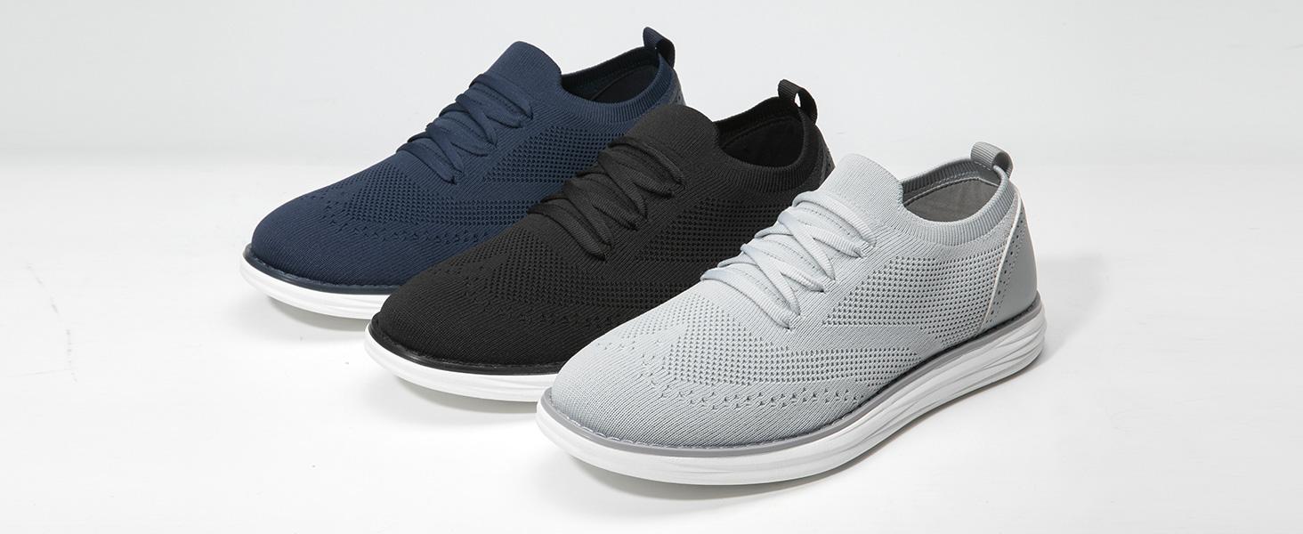 Bruno Marc [KnitFlex Craft] Men's Lightweight Mesh Casual Oxfords