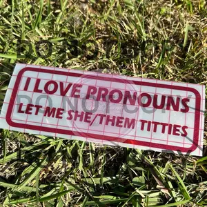 I Love Pronouns Decal, Car Decal, Truck Decal, Blue Collar Decal, Funny Decal