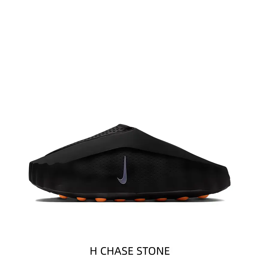 Stylish casual athletic shoes with matte solid black perforated surface, wave texture sole for sneaker collectors and everyday relaxed street fits.