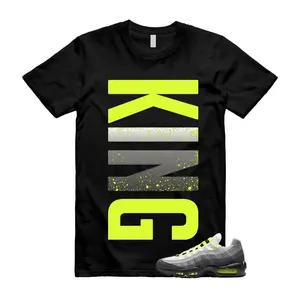 Air Max 95 Big Bubble Neon Yellow Black Cool Grey 2026 OG T Shirt Match KING VERT