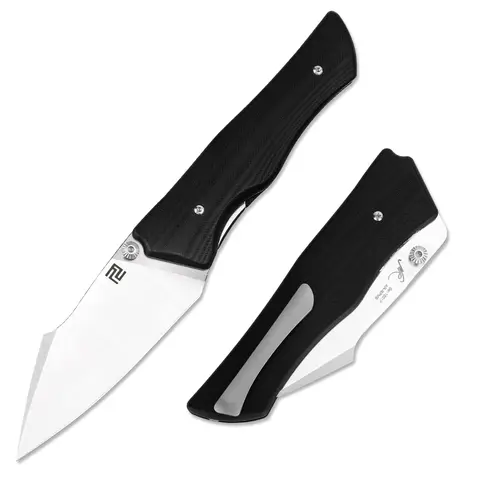 ARTISANCUTLERY Folding Knife Ahab Series (J1851) AR-RPM9 Balde and G10 Handle EDC Pocket Knife with Clip Black for Christmas gift and Outdoor Survival Tools Survival Gear