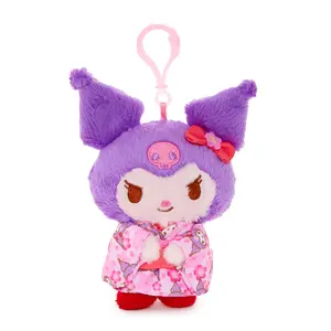 Kuromi Plush Mascot Clip (Spring Kimono Series)