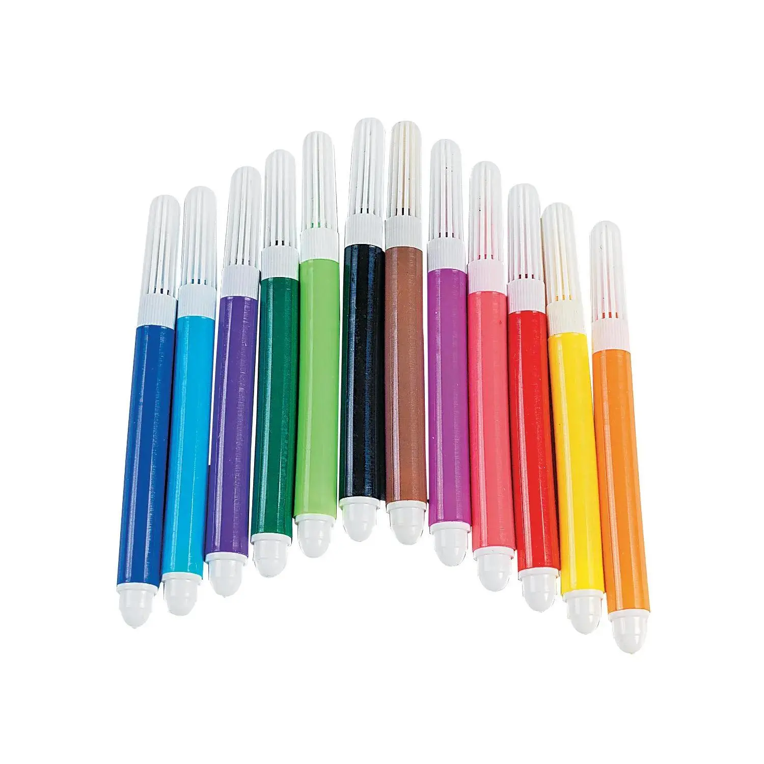 3.5" Mini Plastic Marker Pen Set - 12-Color Artistic Colored Markers, Travel-Friendly 4+ Toddler Toys Arts & Crafts Stationery, 12-Box Writing Tools for Birthday Party, Marker Pens