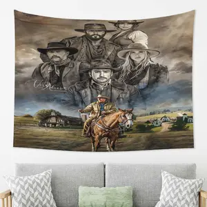 This Yellowstone poster tapestry. Wall hanging room decoration, living room, bedroom, office, exterior wall decoration, Christmas, Thanksgiving, gift giving.