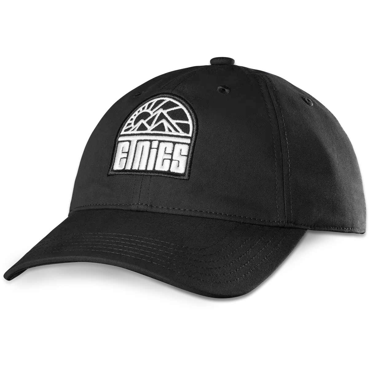Etnies MTN Patch Snapback Casual Hat - Unisex Clothes Classic Baseball Cap, 6-Panel Twill Design, Adjustable Fit, Embroidered Logo, 3 3/4" Crown - Black